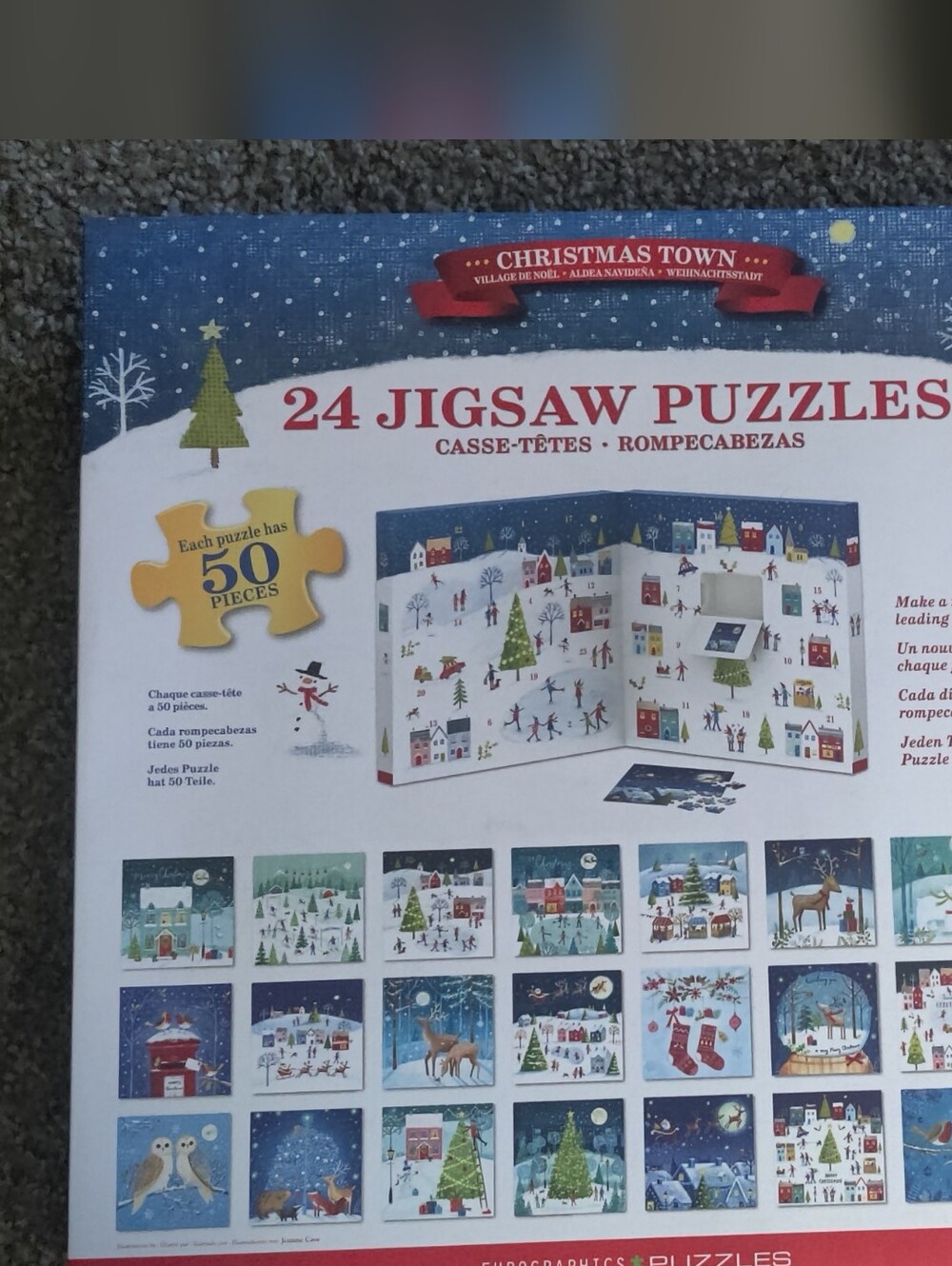 NEW Christmas Town Advent Calendar 24 Jigsaw Puzzles - Festive Holiday Set - Picture 6 of 6